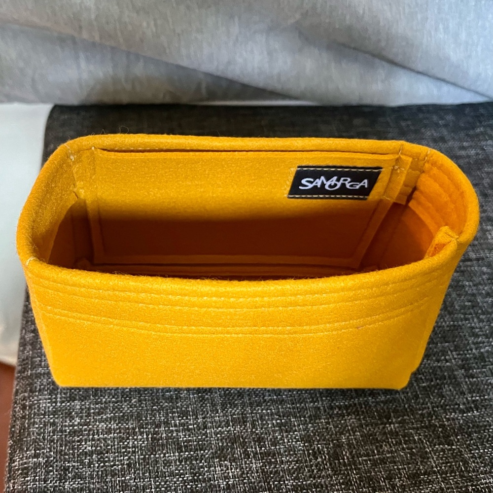 Samorga Yellow Purse Organizer Insert for Goyard Mini Saigon Souple